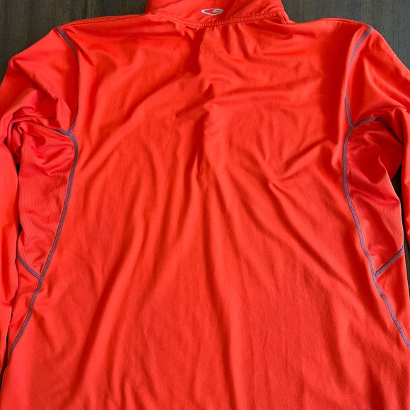 Champion Men’s XL Performance 1/4 Zip Pullover Orange w/ Gray Stitching - Picture 9 of 10